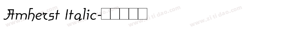Amherst Italic字体转换